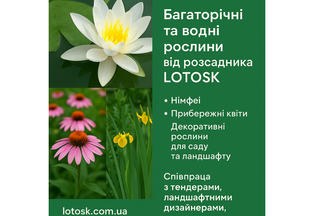 Розсадник рослин LOTOSK — надійний постачальник 